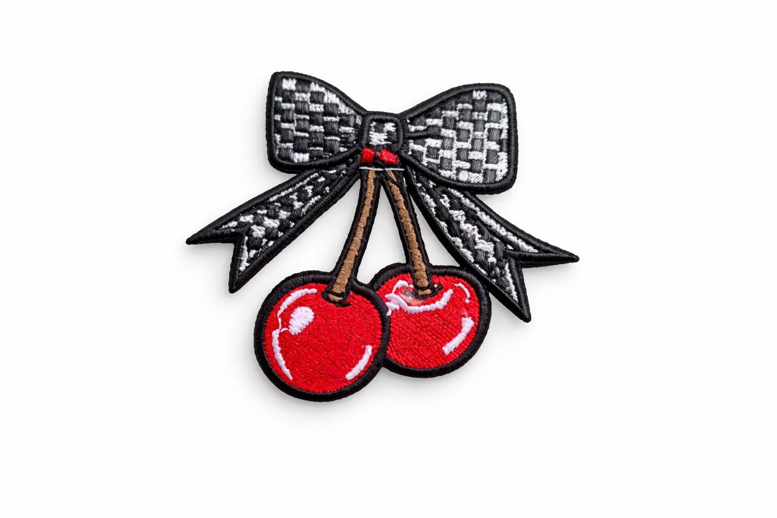 Cheery Bow - Embroidered Patch