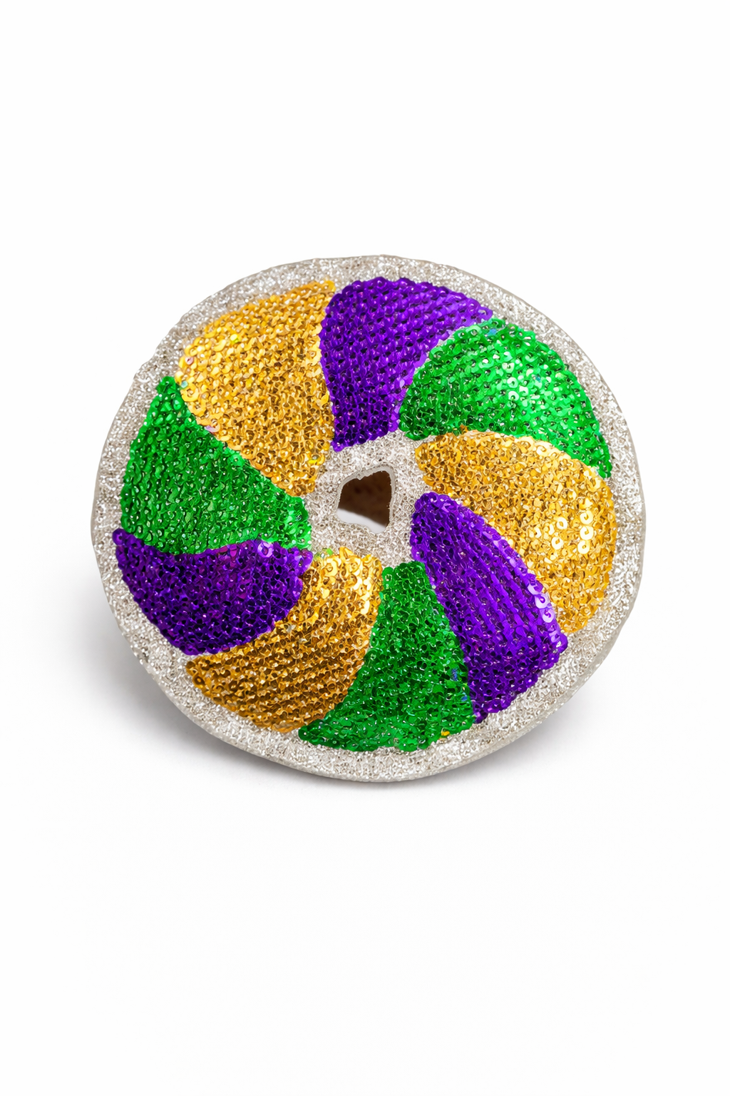 Mardi Gras King Cake - Sequin Patch