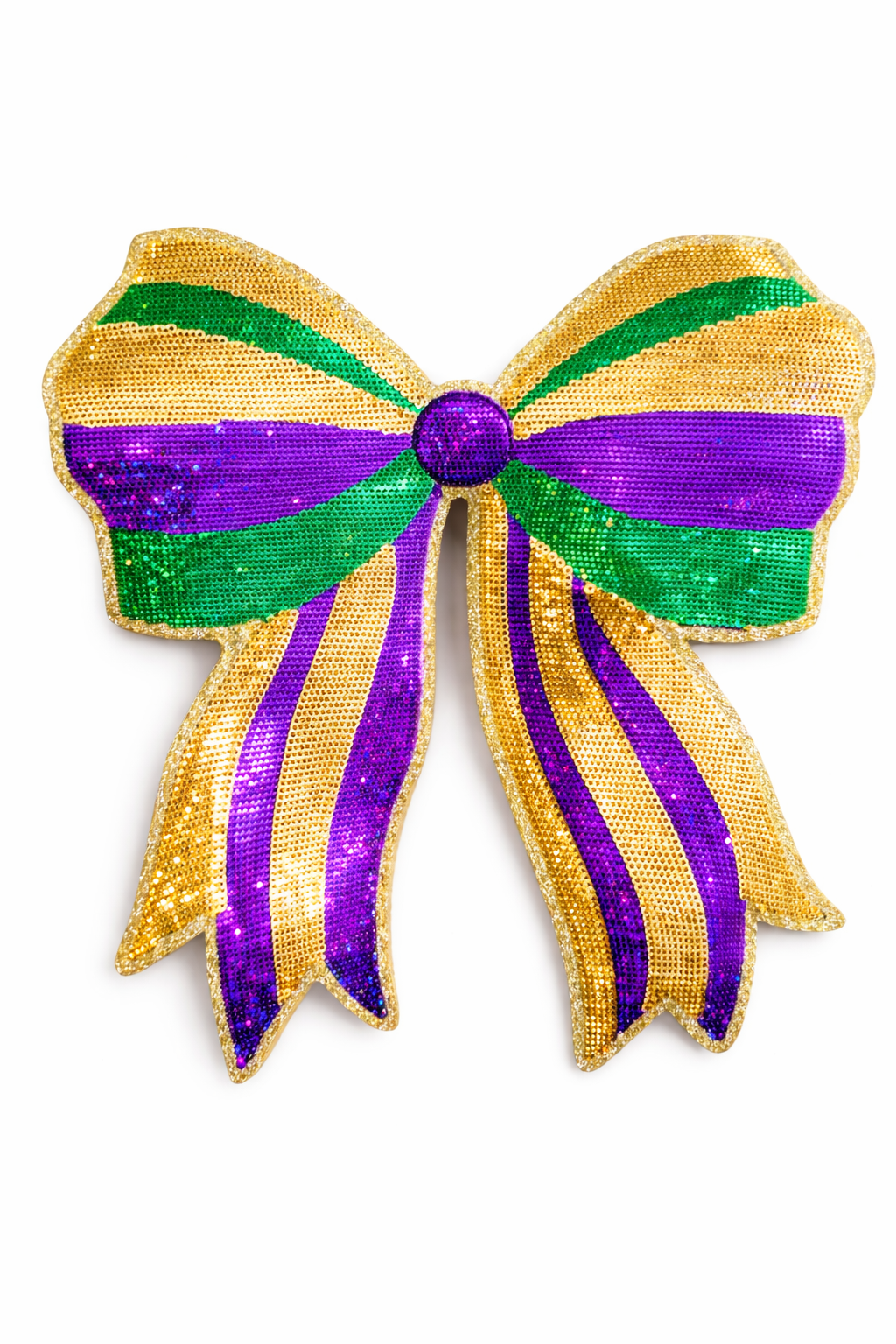 Mardi Gras Ribbon - Sequin Patch