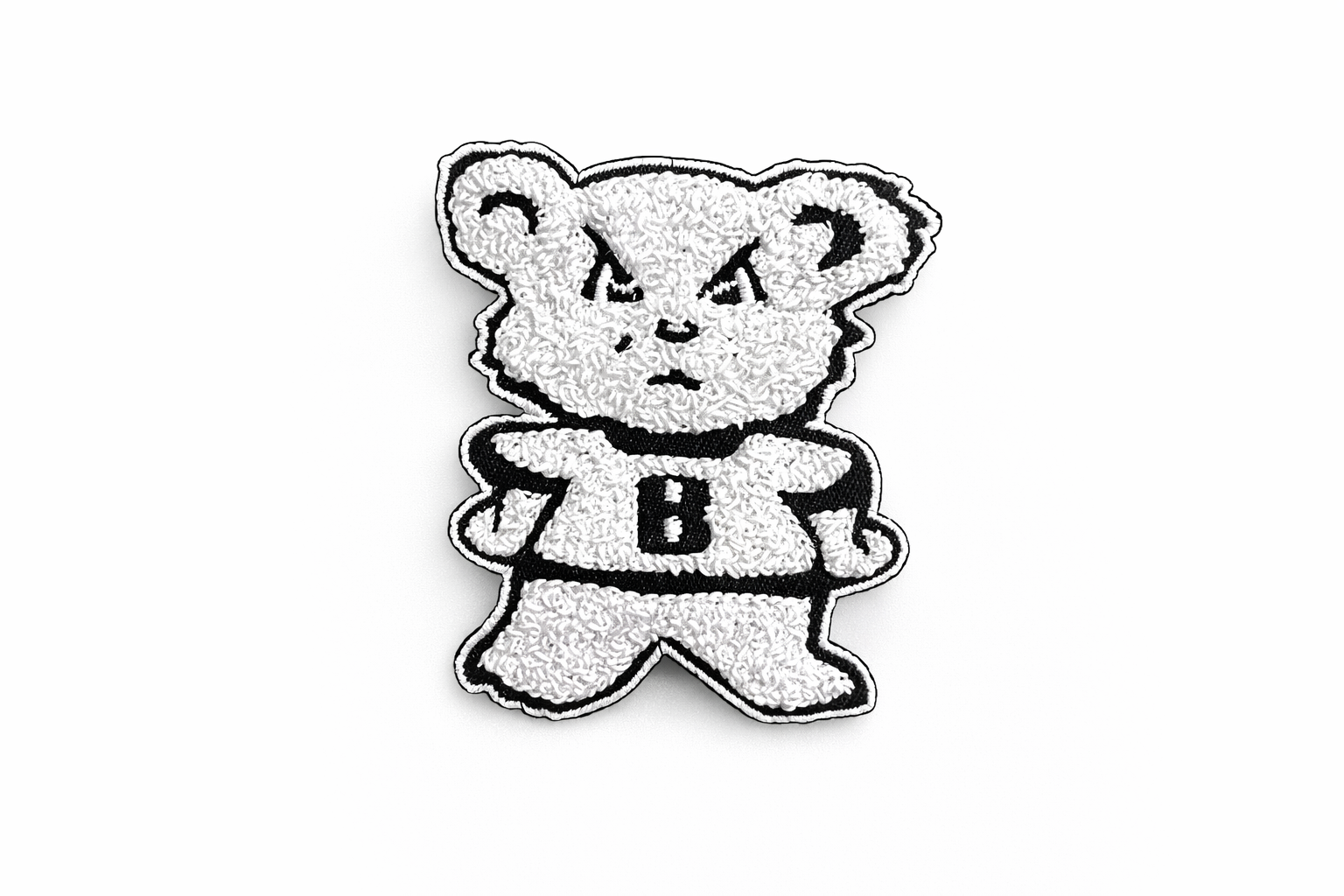 White Tedyy Bear - Chenille Patch