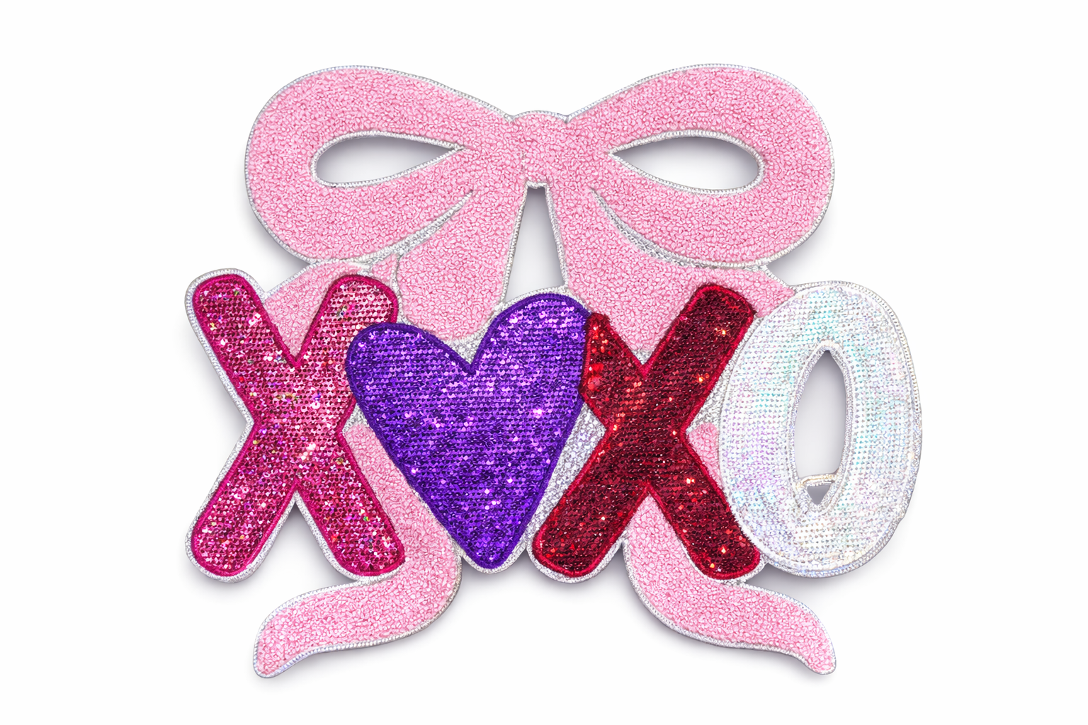 XOXO Bow - Sequin Patch